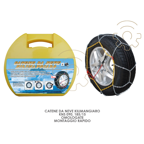 Kilimanjaro KNS 090 185/15 snow chains approved for quick assembly