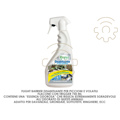 Copyr 750 ml disabituante repellente per piccioni e volatili ecologico con spruzzino