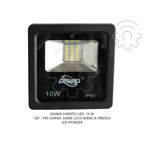 Foco LED Dawei 10W para uso en interiores y exteriores 900lm 6000k luz blanca frÃ­a