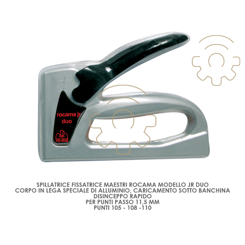 Maestri Rocama stapler mod 10 JR D stitch pitch 11,2 cm stitches 105 - 108 - 110