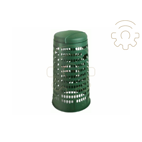 bag holder perch with lid 38x80 cm green color garbage waste