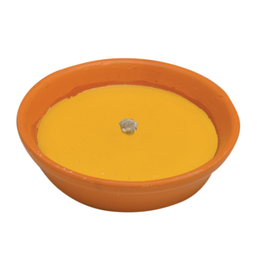 Citronella ciotola in coccio stoppino antivento Ø 14 cm candele citronelle antizanzare