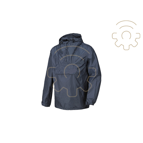 Waterproof jacket jacket two front pockets hood elasticated drawstring size M / L
