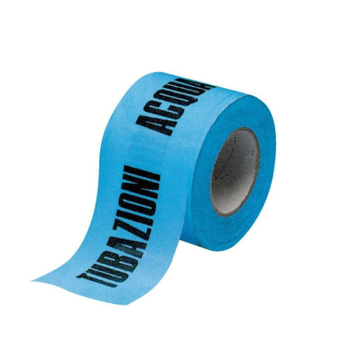 200 mt blue polythene tape &quot;ATTENTION WATER PIPES&quot; for signaling underground excavations with water pipes
