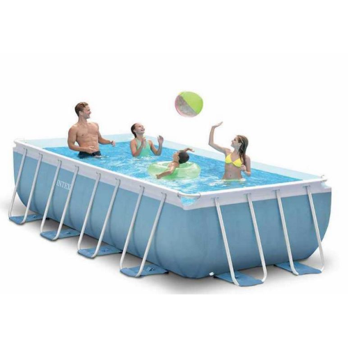Intex 26776NP piscina con telaio in acciaio 400x200x100 con pompa filtro e scaletta linea prisma frame