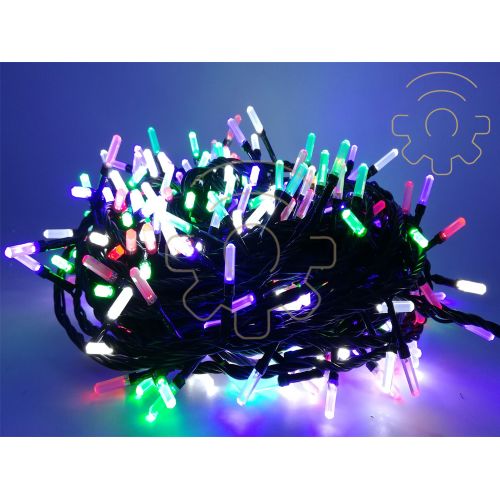 String Serie 500 mehrfarbige Prismen LED Weihnachtslichter 40 mt Kette fÃ¼r den AuÃŸen- und Innenbereich RGB-Einsatz