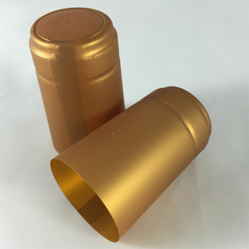 Capsule termoretraibili Ø 33 x 55 mm colore oro 100 pz protezione tappi di sughero da muffe e tarli bottiglia spumante vino