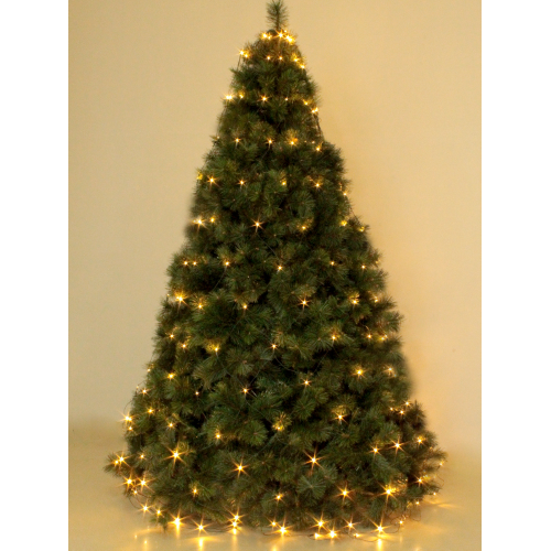Mantel 192 Lichter fÃ¼r Weihnachtsbaum mit 1,8 m warmweiÃŸer LED mit 8 Spielen fÃ¼r Innen- und AuÃŸenbereich, grÃ¼n-gelbe Netzserie