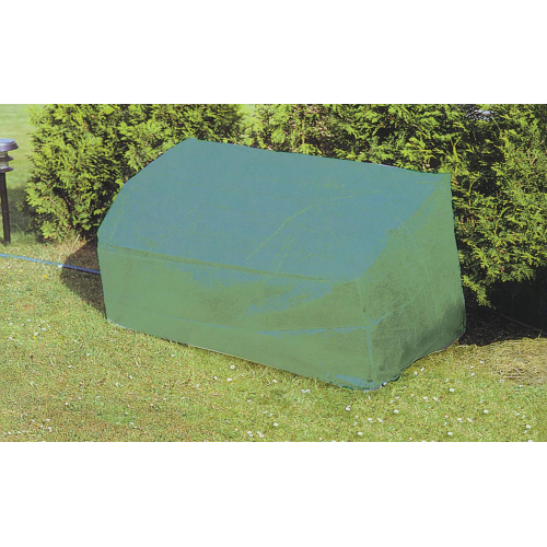 Bench cover for outdoor bench in green polyester 160x80x75 cm washable and weatherproof