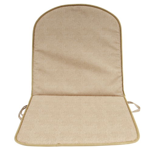 Kissen mit niedriger Rückenlehne für Stühle und Sessel aus Polyester und Baumwolle cm 80x42x2 mit Polsterung 8 Stück Taupe für Garten im Freien